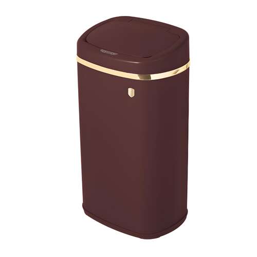 Berlinger Haus BH/9524 58L Sensor Mülleimer, burgunder mit goldener Verzierung, automatisch öffnender Deckel
