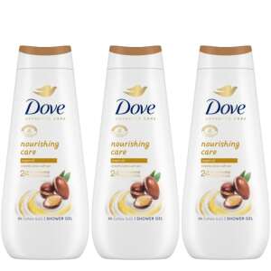 Душ гел Dove Advanced Care Nourishing Care с арганово масло, 3 опаковки, по 400ml, без сулфати, 24 часа хидратация - Баня