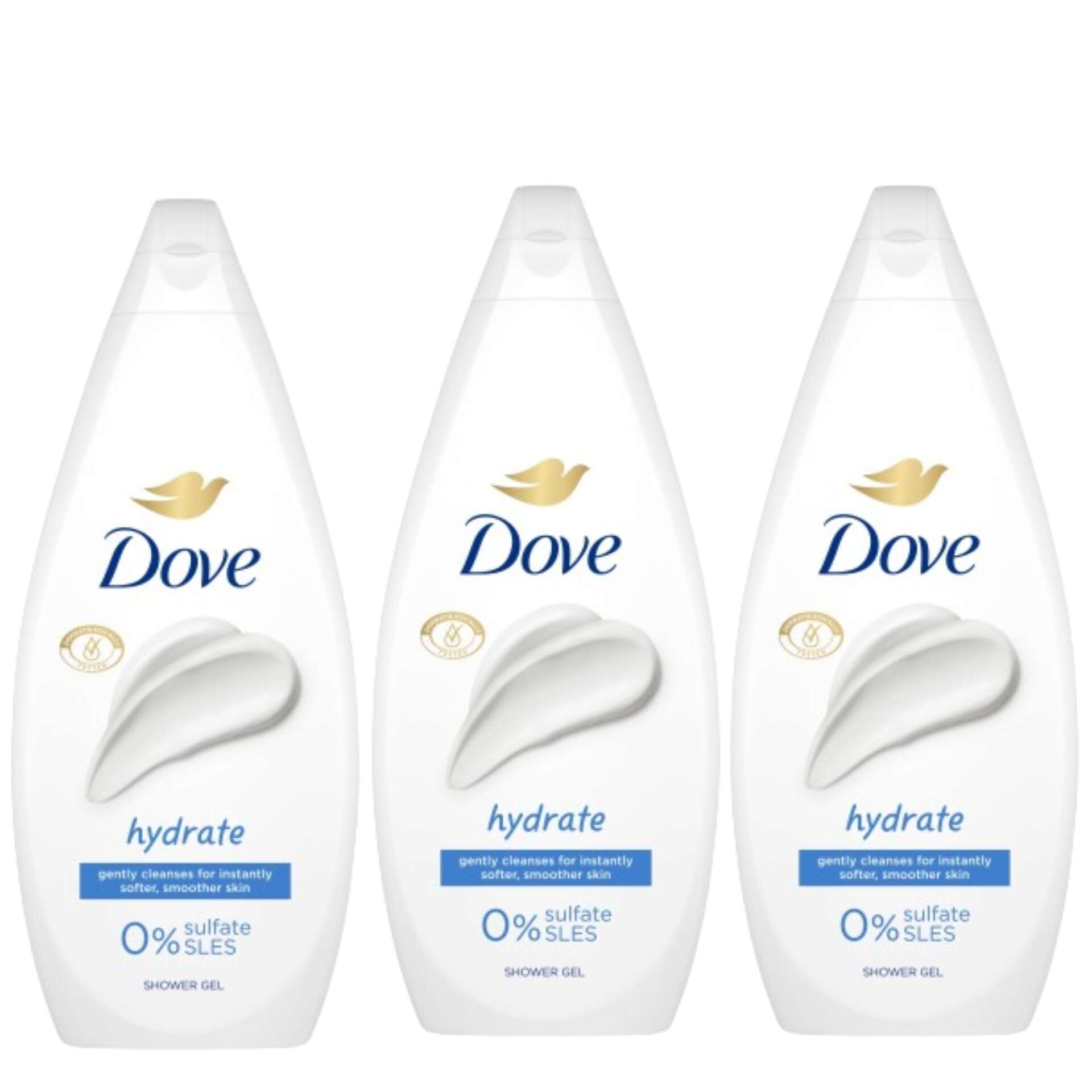 E-shop Dove Hydrate krémový kúpeľ 3x720ml