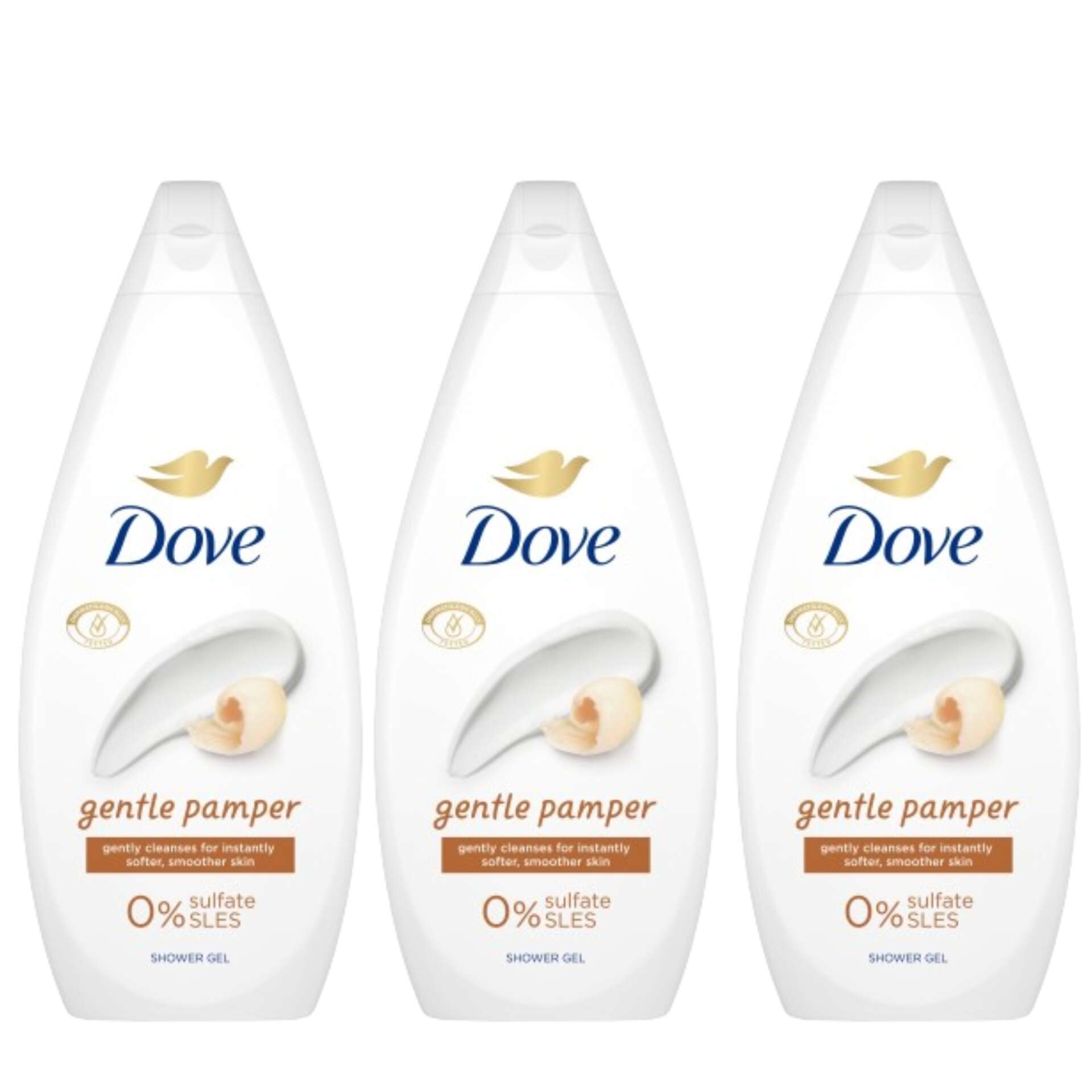 E-shop Dove Gentle Pamper krémový kúpeľ 3x720ml
