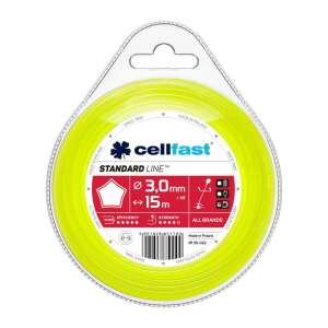 Cellfast STANDARD 3,0mm x 15m Trimmerfaden für Rasentrimmer, Sternprofil - Cellfast Mähfaden