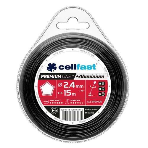 Cellfast Premium 2,4 mm Aluminiumverstärkte Trimmerschnur - 15m Sternprofil