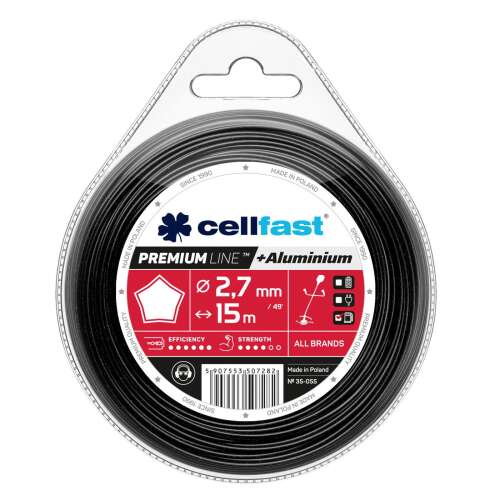 Cellfast Premium Line + Aluminium 2.7 mm x 15 m trimmer line with star profile