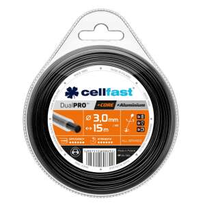 Żyłka do podkaszarki Cellfast Dual PRO 3.0mm, 15m okrągła czarna nylonowa nić do kos spalinowych - Cellfast