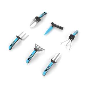Set de unelte de grădină Cellfast ERGO, 7 piese, include lopată, cultivator, greblă manuală, furcă manuală, mănuși și multe altele - Unelte de plantare