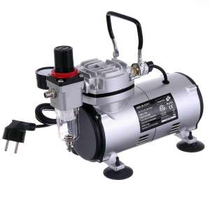Compresor Mini Airbrush Technic AS18-2 cu filtru și manometru, fără ulei, pentru modelare - Compresoare