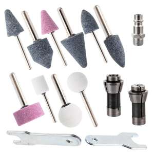 Pneumatischer Geradschleifer/Schleiferset im Kunststoffkoffer + Köpfe Technic AT-7032LBK 103945524 - Technic