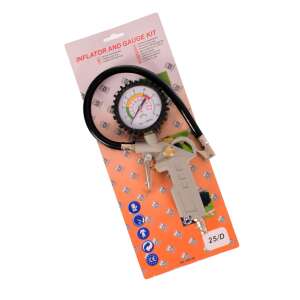 Inflator and Gauge Kit, 25/D, tire inflator, tire pressure gauge, air compressor accessory, car tire inflator - Compressor Accessory