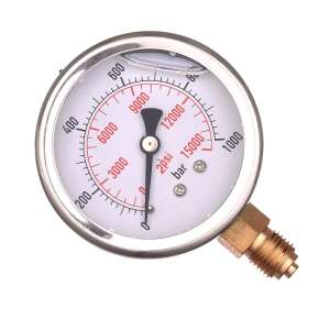 Pressure gauge with 0-1000 bar scale, 1/4 inch connection - Pressure gauge