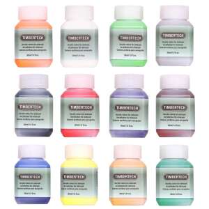 Timbertech 12-color airbrush acrylic paint set, 30ml bottles, vibrant colors for artists and hobbyists - Paint Sprayer and System