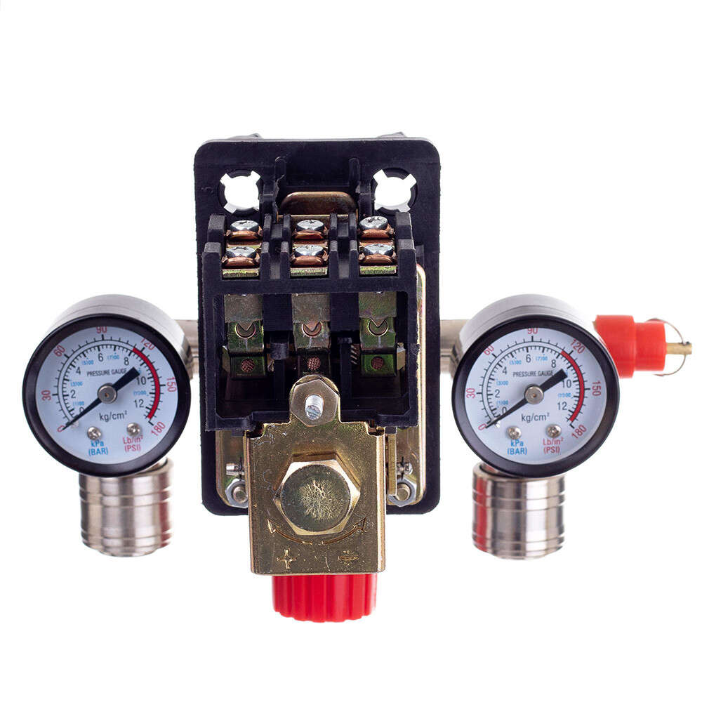 Pressure Switch with Pressure Regulator and 2 Pressure Gauges 400V 1/2" Technic PL-400
