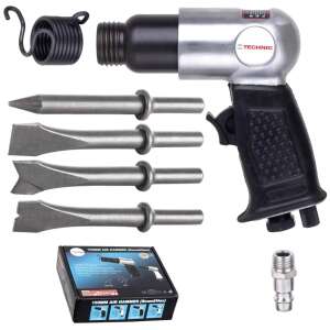 Technic AT-2010RSG 150mm pneumatic air hammer with 4 chisel attachments, round hex shank - Pneumatic Tool