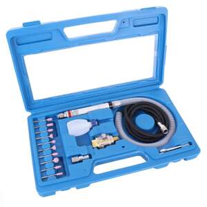 Rotake RT-1212K2 pneumatic mini grinder kit in a blue plastic case - Pneumatic Tool
