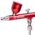 TC Technic B-130P Double Action Red Mini Airbrush with 0.3mm Nozzle, Angled View