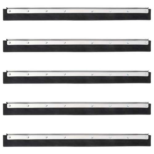 vidaXL 5 db acél és gumi padlólehúzó fejek 55 x 2 x 5 cm