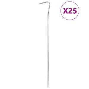 vidaXL 25 db horganyzott acél sátorcövek 23 cm Ø3 mm - Sátor