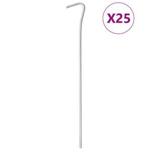 vidaXL 25 db horganyzott acél sátorcövek 23 cm Ø4 mm - Sátor