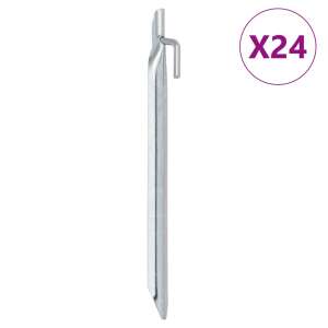 vidaXL 24 db V-alakú horganyzott acél sátorszeg 24 cm Ø20 mm - Sátor