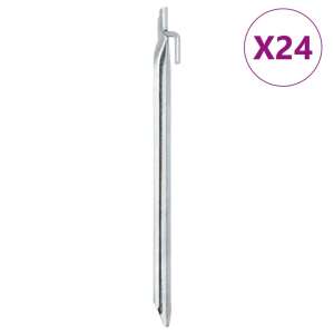 vidaXL 24 db V-alakú horganyzott acél sátorszeg 29,5 cm Ø20 mm - Sátor