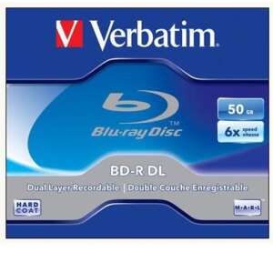 Verbatim kétrétegű, 50GB, 6x, normál tok, BD-R BluRay lemez 58169921 
