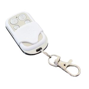 Szögletes nézet fehér 4 gombos távirányító kulcstartóval - Kapu távirányító