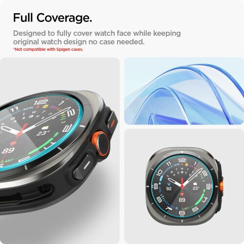 Spigen Glas.tR EZ Fit Samsung Galaxy Watch Ultra 47mm kijelzővédő fólia - teljes fedés