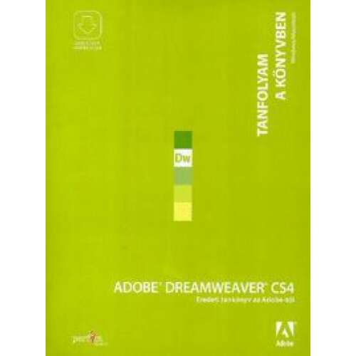 Adobe Dreamweaver CS4 - Tanfolyam a könyvben, könyvborító, webdesign tanulás