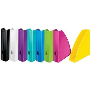 Leitz Wow segregator na czasopisma, 60 mm, otwierany z przodu, żółty, zestaw 8 kolorów - Materiały biurowe
