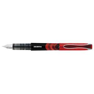 Zebra Fountain Pen, red, 0.6 mm nib - Pen & Pencil