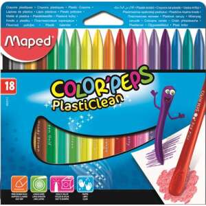 MAPED "Color`Peps" PlastiClean 18 különböző színű zsírkréta 58378086 