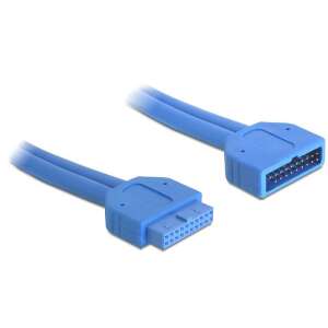 DeLOCK 82943 USB 3.2 Gen 1 (3.1 Gen 1) cable, blue, 45cm - Computers and Accessory