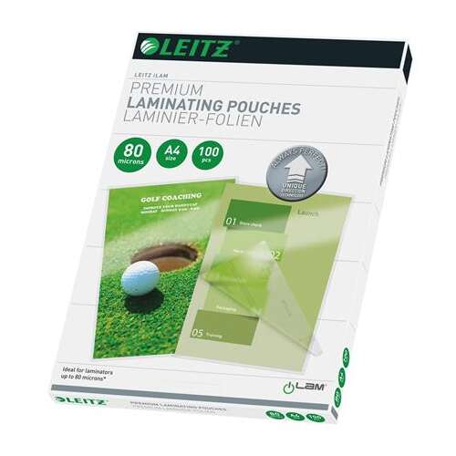 LEITZ iLam A4 80 mikron fényes meleglamináló fólia UDT technológiával, 100 db
