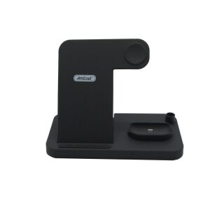 Andowl 4-in-1 Wireless Charging Station for iPhone, Apple Watch, AirPods, and Apple Pencil - Wireless Charger