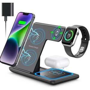 3-in-1 Wireless Charging Station for iPhone, Apple Watch, and AirPods - Wireless Charger