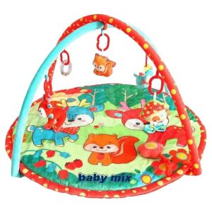 Baby Mix Deer Baby Gym and Play Mat with Activity Arch, 90cm - Babies & Toddler