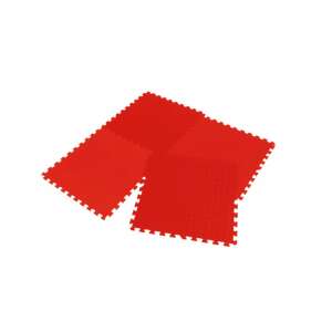 Red puzzle play mat, 4 pieces, 60x60 cm, 12 mm thick - Foam Puzzle
