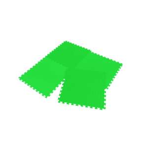 Green puzzle play mat, 4 pieces, 60x60 cm, 12 mm thick - Foam Puzzle
