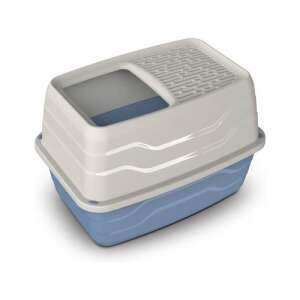 COBBYS PET Salto 56x40x38cm macska WC felső bejárattal, kék és fehér - Macska WC