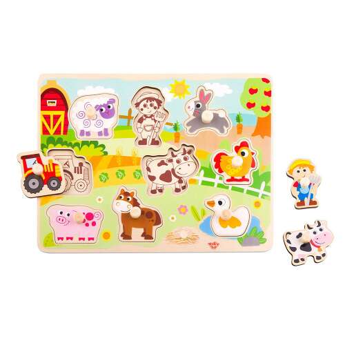 Moni Tooky fapuzzle farm állatok -10dbos 104002749 - Baba puzzle