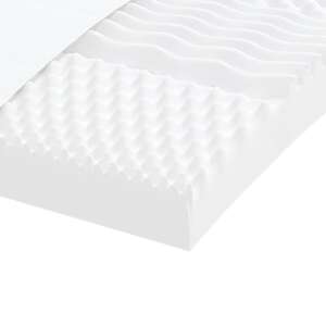 Priză de aproape a saltelei din spumă vidaXL cu 7 zone, arătând structura spumei - Saltele