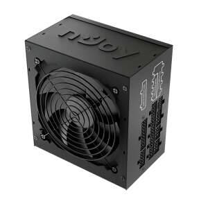 NJOY Alpha+ 750W 80 Plus Gold Modular Power Supply, black, side view - NJoy