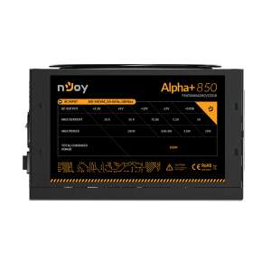 NJOY Alpha+ 850W 80 Plus Gold moduláris tápellátás elülső panel - NJoy