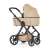 Petite & Mars ICON 2in1 Mocha Beige XXL RWS stroller with bassinet, side view