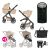 Petite & Mars ICON 2-in-1 Stroller with bassinet, seat, footmuff, diaper bag, cup holder, rain cover and mosquito net