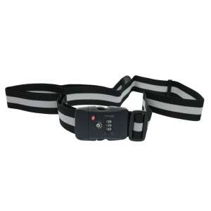 Fekete-szürke Richter RV TSA 319 poggyász heveder kombinációs zárral - Bőrönd heveder