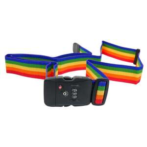 RV.TSA.319.DUHA poggyász heveder, szivárvány színű, kombinációs zárral - Bőrönd heveder