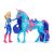 Spin Master Unicorn Academy Isabel és River baba és egyszarvú játékszett. Fehér háttér.