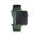 3mk Szilikon Apple Watch Szíj 38/40/41mm sötétzöld színben, a szíj egy fekete Apple Watch-on látható felülről