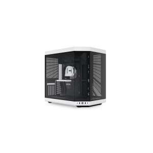 Carcasă PC HYTE Y70 Mid Tower, alb și negru, vedere laterală - Carcase PC