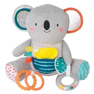 Taf Toys Kimmy the Koala developmental toy, grey plush koala with colorful rings and textures - Stroller & Crib Toy